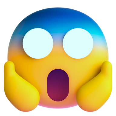 emoji screaming in fear